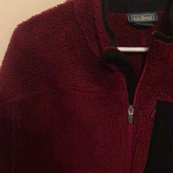 LL Bean Sherpa zip up jacket - Picture 2 of 5